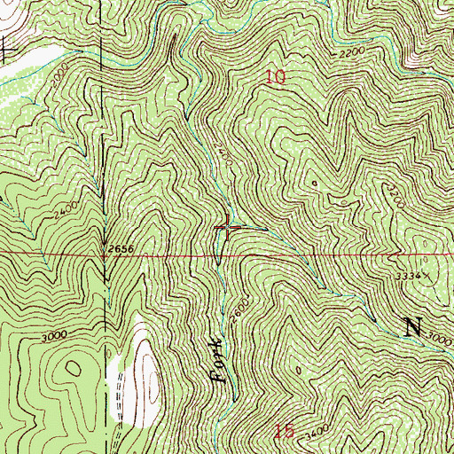 Topographic Map of Lost Mule Creek, ID