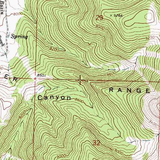 Topographic Map of Lost River Range, ID