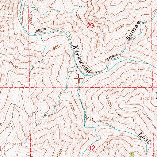 Topographic Map of Lost Valley Creek, ID