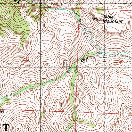 Topographic Map of Lower Brown Canyon, ID
