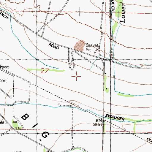 Topographic Map of Lower Cedar Creek, ID