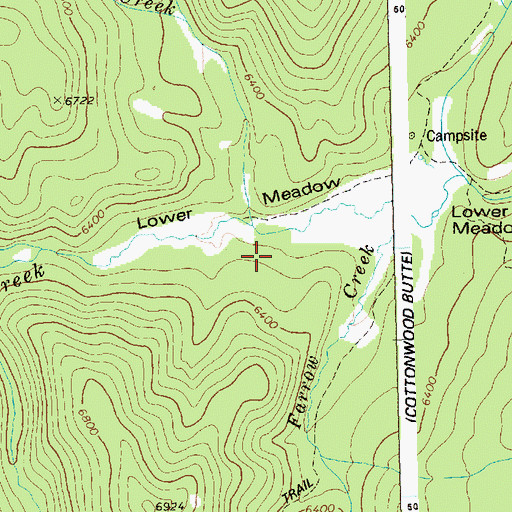 Topographic Map of Lower Meadow, ID