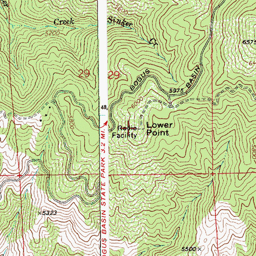 Topographic Map of Lower Point, ID