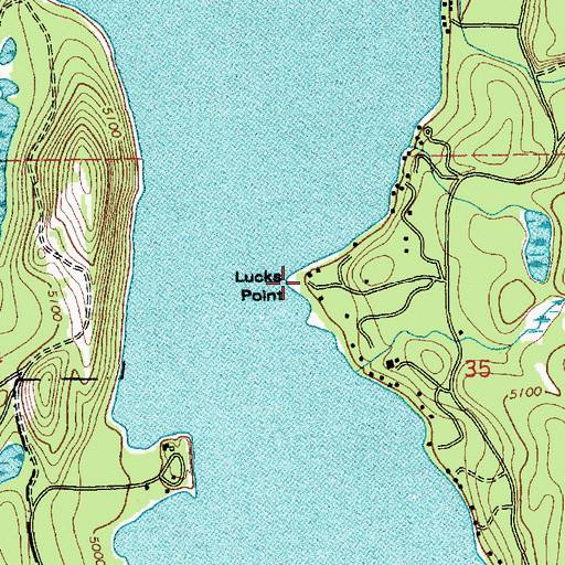 Topographic Map of Lucks Point, ID