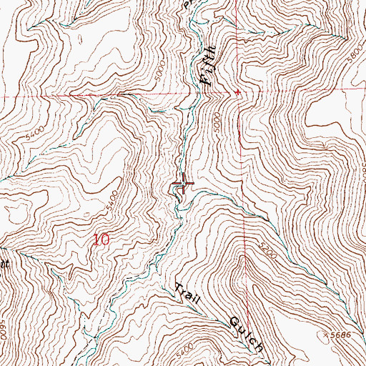 Topographic Map of Lucky Gulch, ID