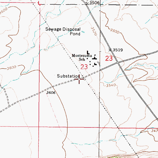 Topographic Map of Middle Verde Substation, AZ