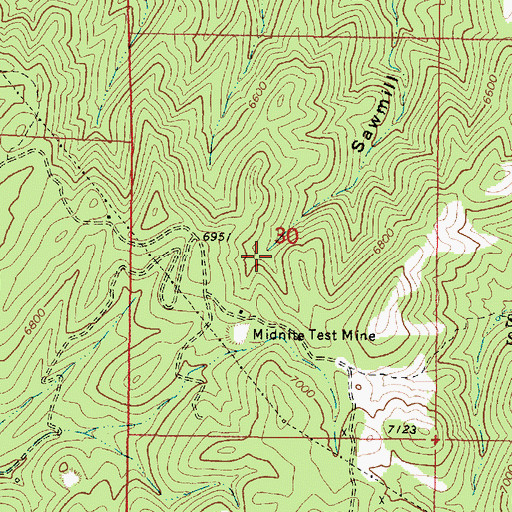 Topographic Map of Midnite Spring, AZ