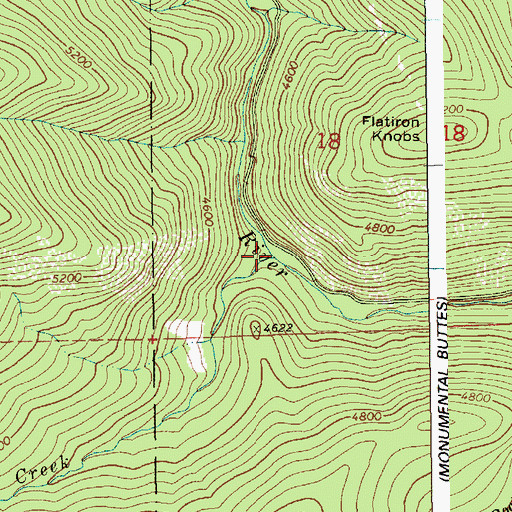 Topographic Map of Lund Creek, ID