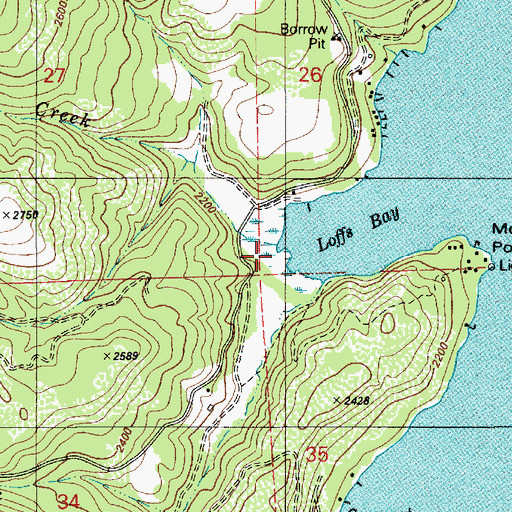 Topographic Map of Lyle Creek, ID