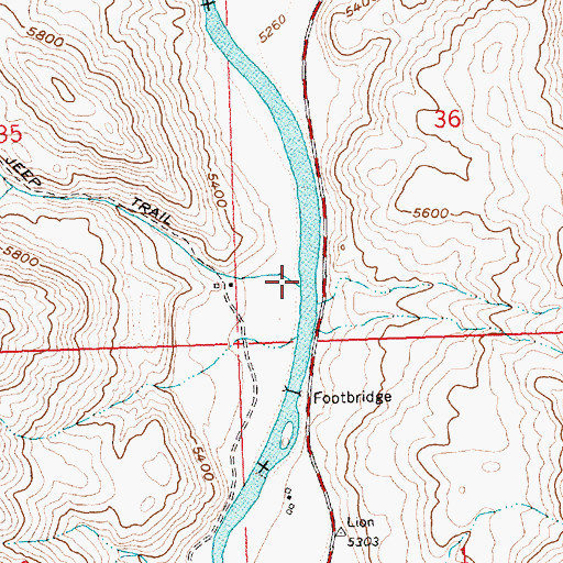 Topographic Map of Lyon Creek, ID