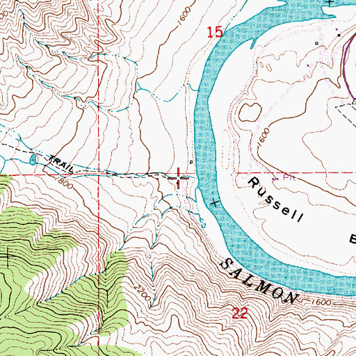 Topographic Map of Lyon Creek, ID