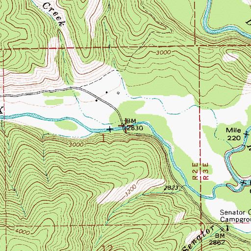 Topographic Map of Mac Creek, ID