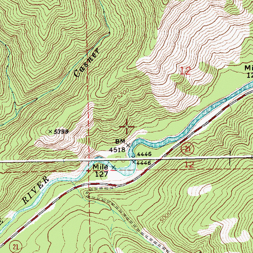 Topographic Map of MacDonald Creek, ID