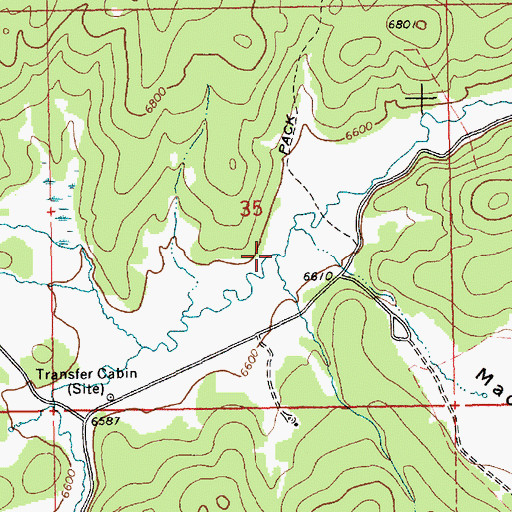 Topographic Map of Mace Creek, ID