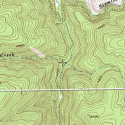 Topographic Map of Mackey Creek, ID