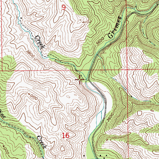 Topographic Map of Macks Creek, ID