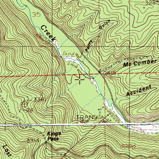 Topographic Map of McComber Gulch, ID
