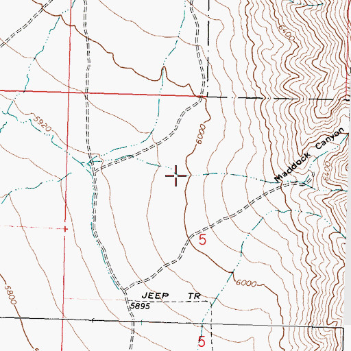 Topographic Map of Maddock Canyon, ID