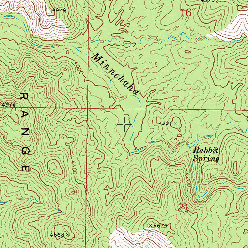 Topographic Map of Minnehaha Spring, AZ