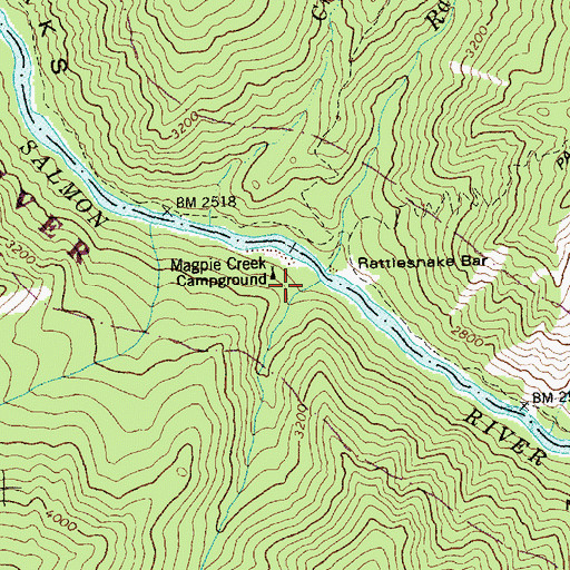 Topographic Map of Magpie Creek, ID