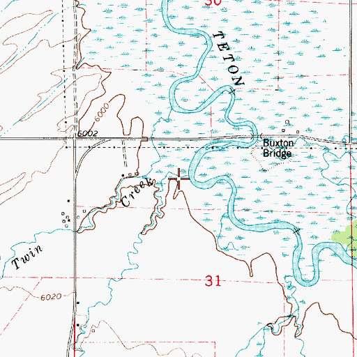 Topographic Map of Mahogany Creek, ID