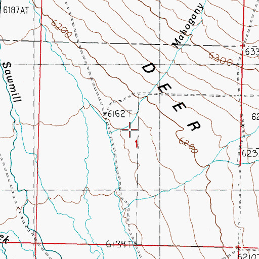 Topographic Map of Mahogany Creek, ID
