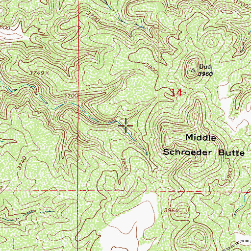 Topographic Map of Monkey Tank, AZ