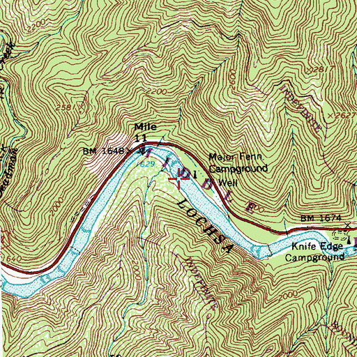 Topographic Map of Major Fenn Picnic Area, ID