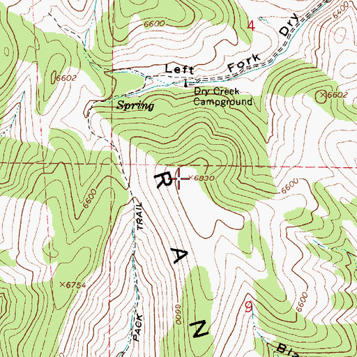Topographic Map of Malad Range, ID