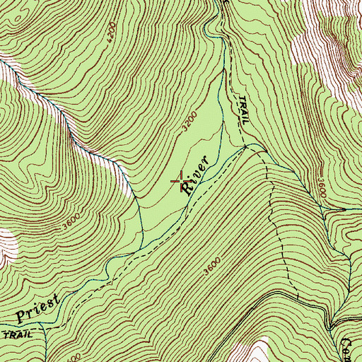 Topographic Map of Malcom Creek, ID
