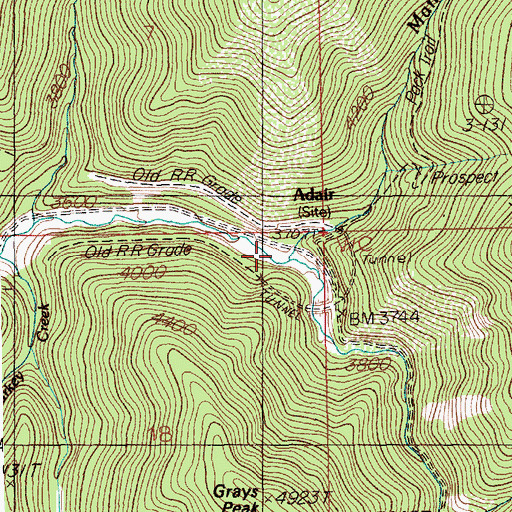 Topographic Map of Manhattan Creek, ID