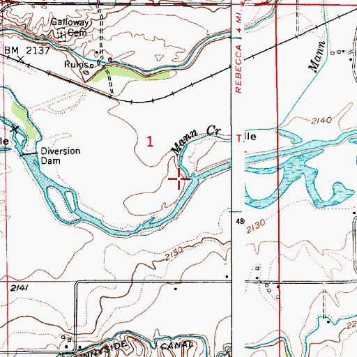 Topographic Map of Mann Creek, ID