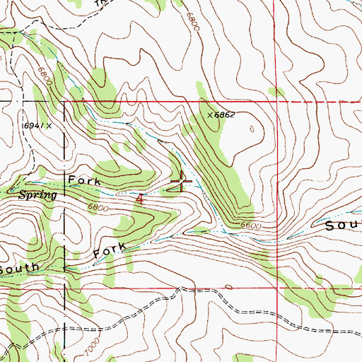 Topographic Map of Maple Canyon, ID