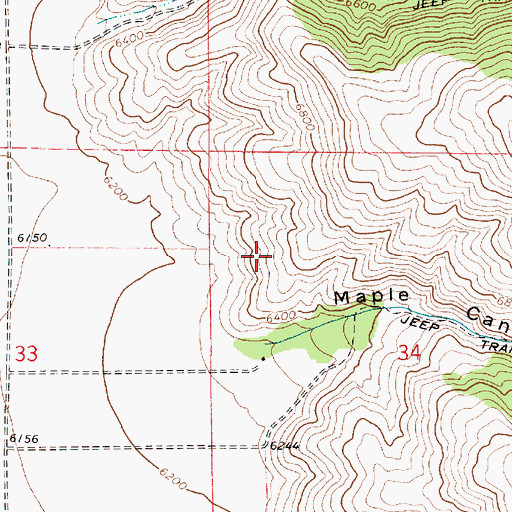 Topographic Map of Maple Canyon, ID