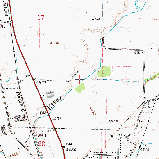Topographic Map of Maple Creek, ID