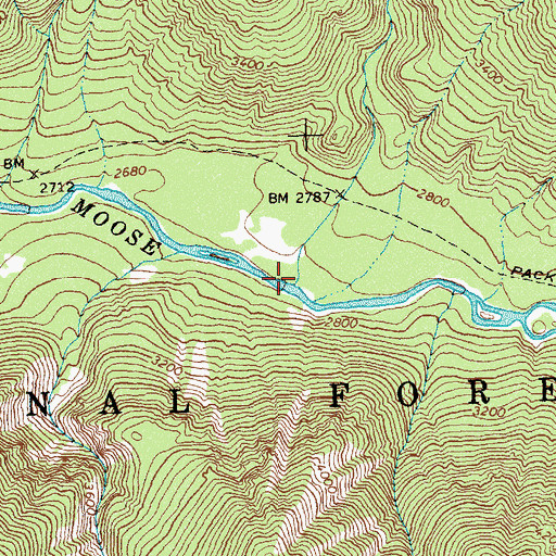 Topographic Map of Maple Creek, ID
