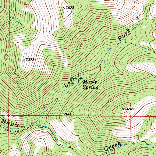 Topographic Map of Maple Spring, ID
