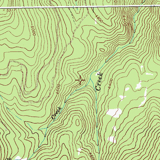 Topographic Map of Marble Creek, ID