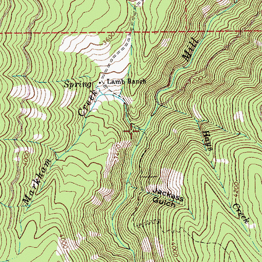 Topographic Map of Markham Creek, ID