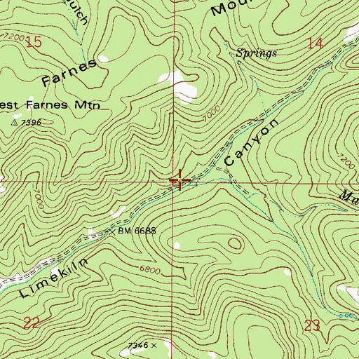 Topographic Map of Marlow Creek, ID