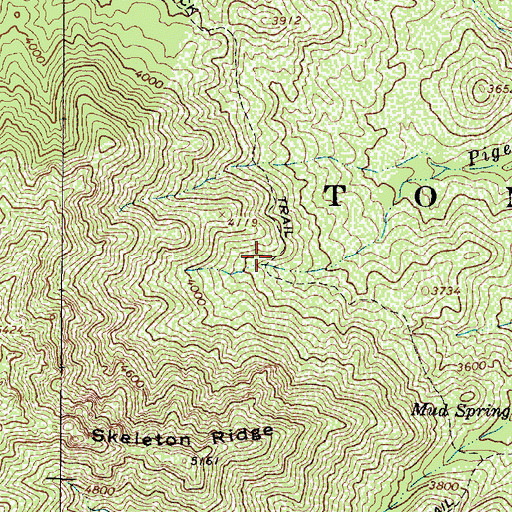 Topographic Map of Mountain Ranch Trail Number Ten, AZ