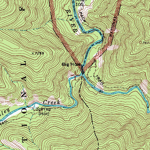 Topographic Map of Marsh Creek, ID