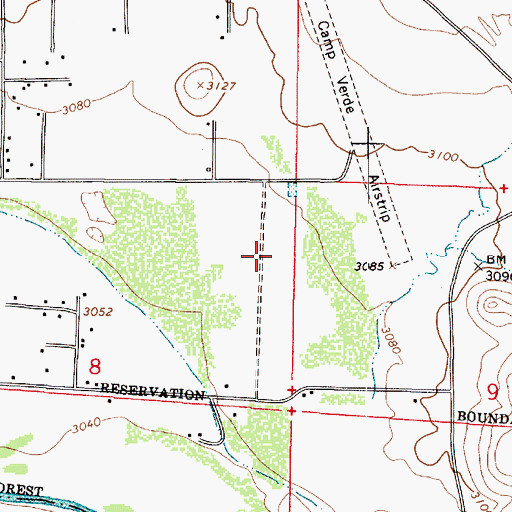 Topographic Map of Mountain View Estates, AZ