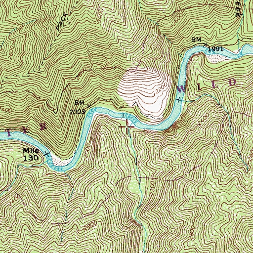Topographic Map of Marten Creek, ID