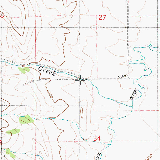 Topographic Map of Marthas Canyon, WY