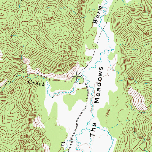 Topographic Map of Martin Creek, ID