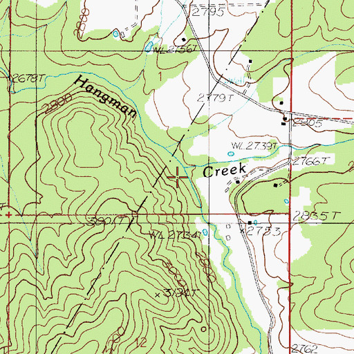 Topographic Map of Martin Creek, ID