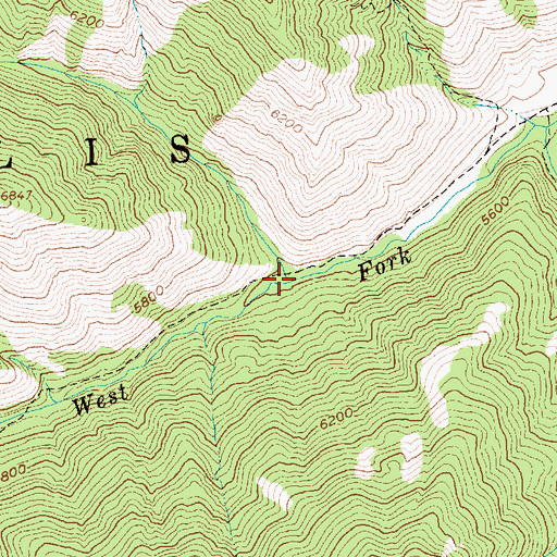 Topographic Map of Martindale Creek, ID