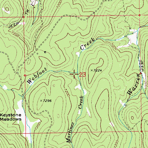 Topographic Map of Martinez Creek, ID