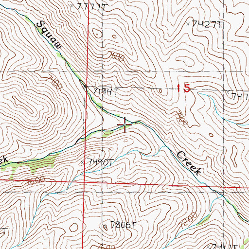 Topographic Map of Massacre Creek, ID